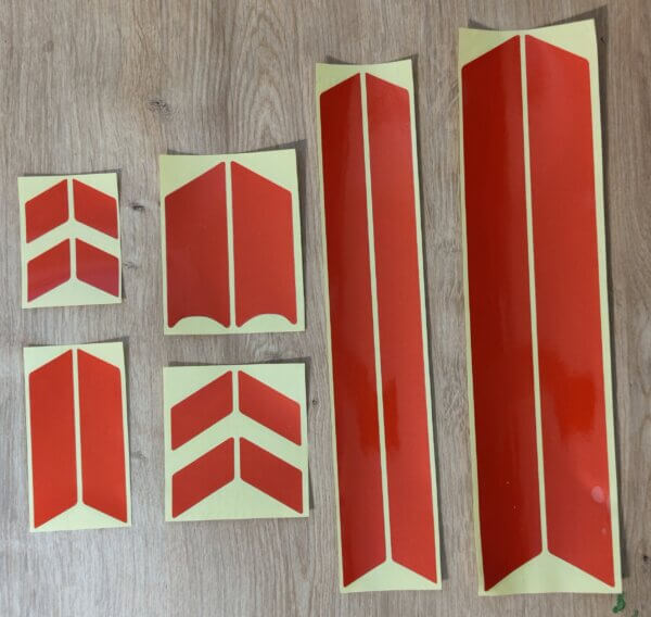 Reflexné nálepky na kolobežku Xiaomi